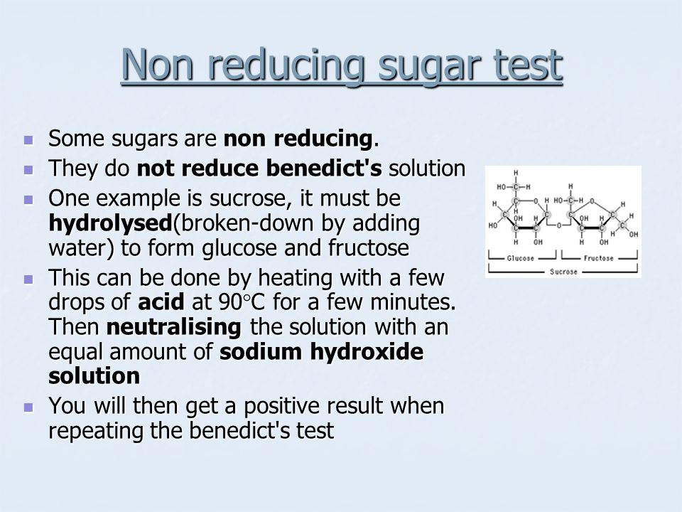 Test for Reducing Sugars